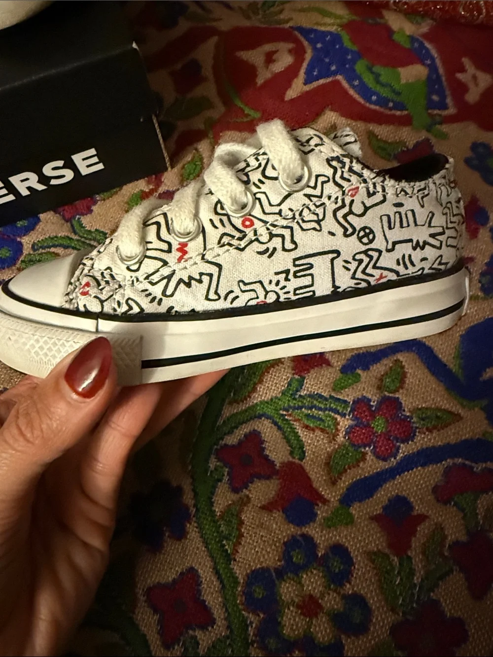 Converse Infant White/Black Low-Top Sneakers